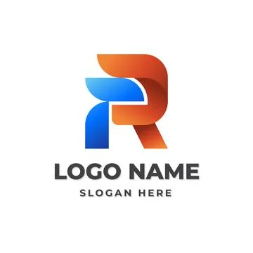 Gradient Monogram RR Initial Letter Logo. Stock Illustration