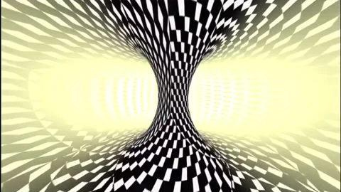 Gradient motion form cyclone swirl pattern in black and white with lighting Stock Footage 246313817