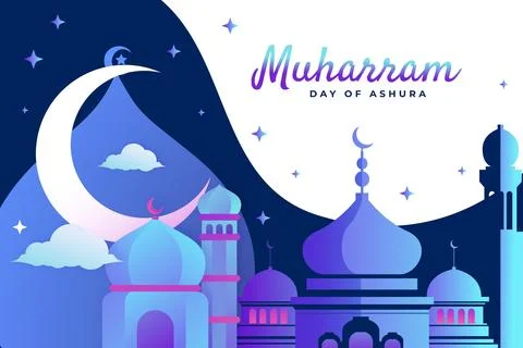 Gradient muharram illustration Stock Illustration