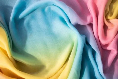 Gradient multicolor fabric background texture. Foto stock