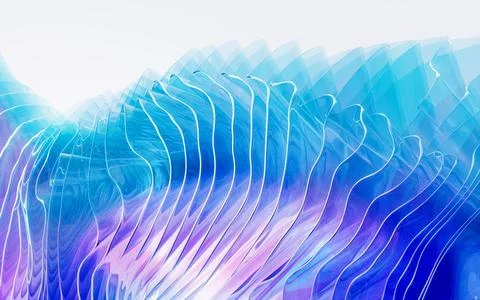 Gradient multilayer glass background, 3d rendering. Stock Illustration