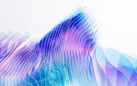 Gradient multilayer glass background, 3d rendering. Stock Illustration