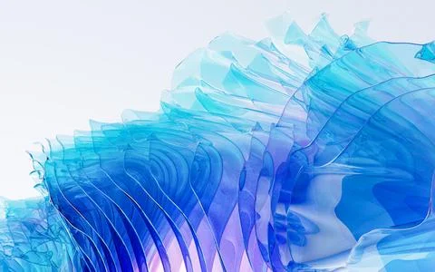 Gradient multilayer glass background, 3d rendering. Stock Illustration