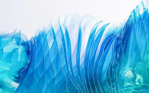 Gradient multilayer glass background, 3d rendering. Stock Illustration