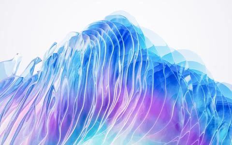 Gradient multilayer glass background, 3d rendering. Stock Illustration