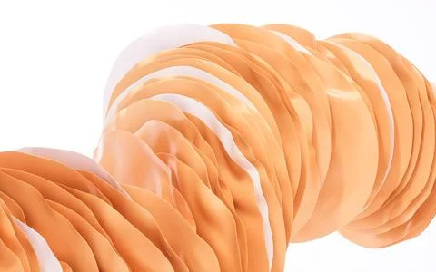 Gradient multilayer round paper background, 3d rendering. イラスト素材