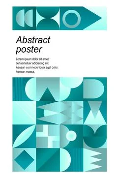 Gradient neo geo poster Stock Illustration