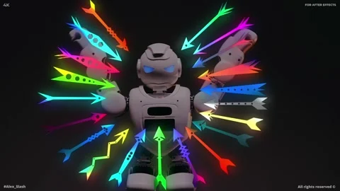 Gradient Neon Arrows 库存 After Effects