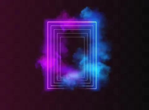 Gradient neon color sphere. Round holographic gradients. Glowing bright liquid Stock Illustration