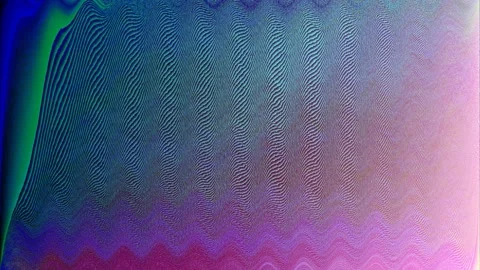 Gradient neon colors of GLITCH pixels ripples on screen, overlay, seamless loop Stock Footage 123993711