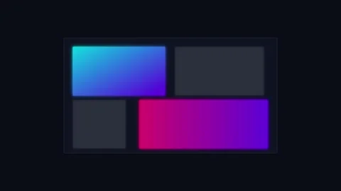Gradient Neon Dashboard Frame Modular Interface Stock Footage 341844996