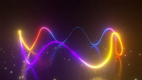 Gradient Neon Spline Background Stock Footage 288251517