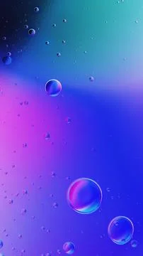 Gradient oil bubble in water background 库存插图