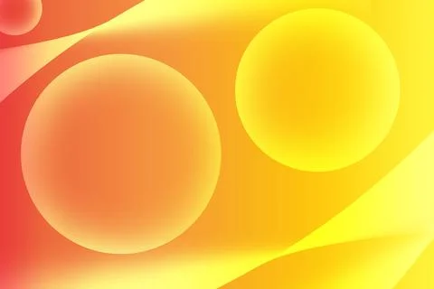 Gradient Orange and Yellow Colored 3D Various Sized Spheres Stock Illustration