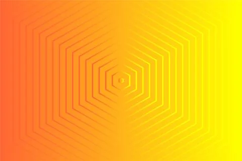 Gradient orange background with hexagonal watermark 스톡 일러스트