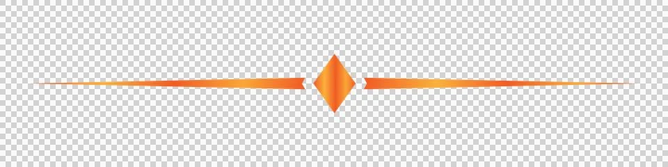 Gradient orange filled diamond divider isolated on transparent background Stock Illustration