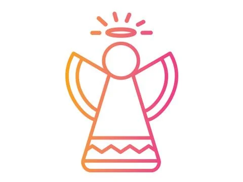 Gradient orange to pink isolated arrow flat icon Ilustración de archivo