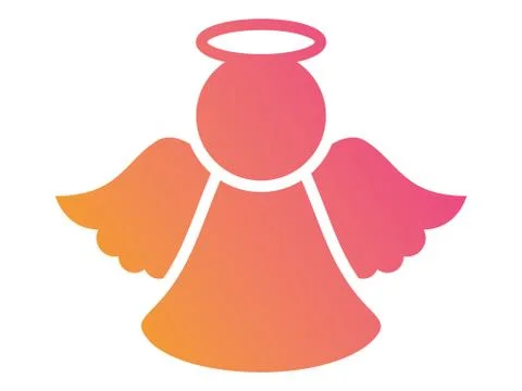 Gradient orange to pink isolated arrow flat icon Ilustración de archivo