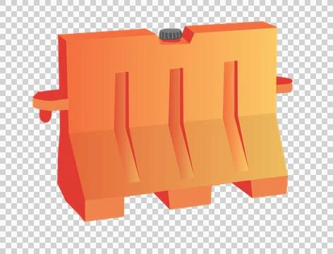 Gradient orange plastic traffic protective and water safety signal barriers Stock Illustration