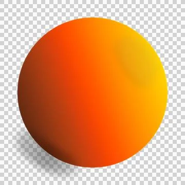 Gradient orange sphere, ball, elegant, classic blue color. Realistic and cl.. イラスト素材