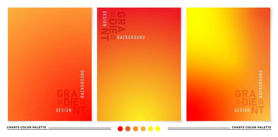 Gradient orange yellow red Stock Illustration