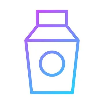 Gradient Outline of a Container with a Circle Stock Illustration