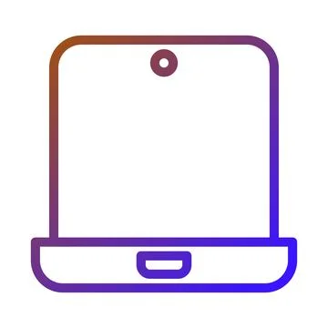 Gradient Outline Tablet Icon Design Illustration Illustrazione stock