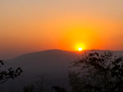 Gradient Overlay Orange Sky Evening Sunset Sunrise Pastel Soft Effect Fotos Stock