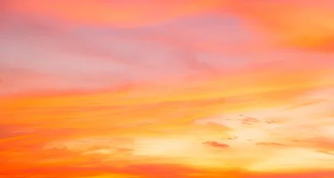 Gradient Overlay Orange Sky Evening Sunset Sunrise Pastel Soft Effect Stock Photos