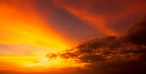 Gradient Overlay Orange Sky Evening Sunset Sunrise Pastel Soft Effect 写真素材