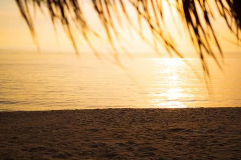 Gradient Overlay Orange Sky Evening Sunset Sunrise Pastel Soft Effect Sea 스톡 사진