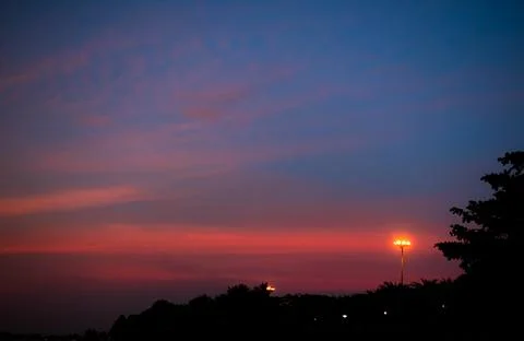 Gradient Overlay Orange Sky Evening Sunset Sunrise Pastel Soft Effect Foto stock