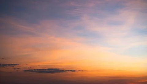 Gradient Overlay Orange Sky Evening Sunset Sunrise Pastel Soft Effect 스톡 사진