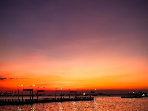 Gradient Overlay Orange Sky Evening Sunset Sunrise Pastel Soft Effect 写真素材