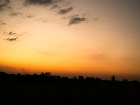 Gradient Overlay Orange Sky Evening Sunset Sunrise Pastel Soft Effect Foto stock