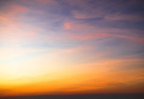 Gradient Overlay Orange Sky Evening Sunset Sunrise Pastel Soft Effect Фото