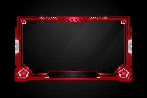 Gradient overlay stream esport gaming panel vector Stock Illustration