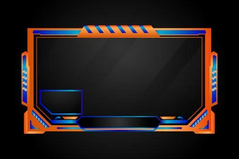 Gradient overlay stream esport gaming panel isolated Stock Illustration
