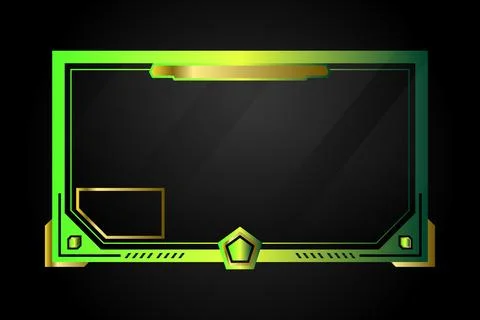 Gradient overlay stream esport gaming panel template Stock Illustration