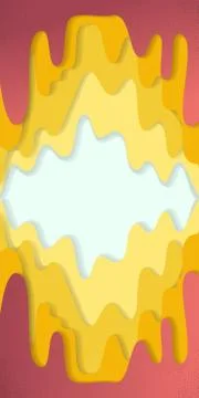 Gradient paper layers 3D papercut on yellow red vector background.Vertical ab Illustrazione stock