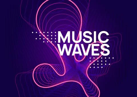 Gradient party flyer. Electro dance music. Electronic trance sou Stock Illustration