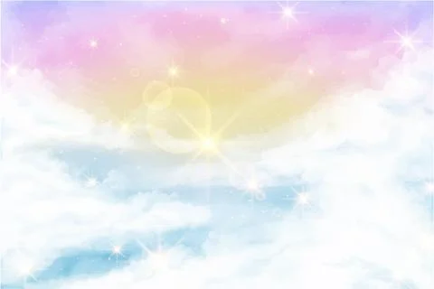 Gradient pastel sky background Illustrazione stock