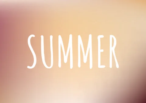 Gradient pattern background with text. Summer concept design. Vector illustra Illustrazione stock