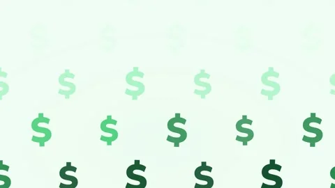 A gradient pattern of repeating green dollar signs arranged in rows, transi.. Stock Footage 346188537