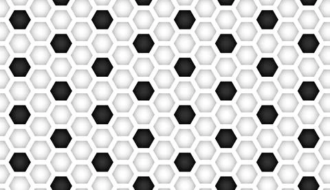 Gradient piece ball seamless pattern for sports games football or soccer. Bla Illustrazione stock