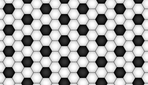 Gradient piece ball seamless pattern for sports games football or soccer. Bla 스톡 일러스트