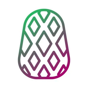 Gradient Pineapple Icon with Diamond Pattern Design 스톡 일러스트