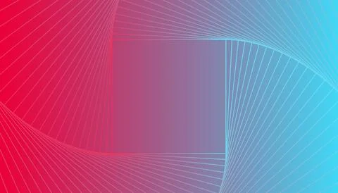 Gradient pink and blue background with swirl square Stock Illustration