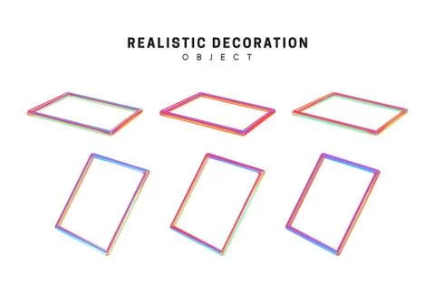 Gradient pink and blue geometric shapes. Decorative design elements isolated  스톡 일러스트