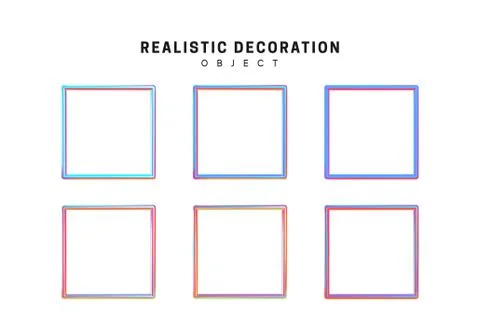 Gradient pink and blue geometric shapes. Decorative design elements isolated  Stock Illustration